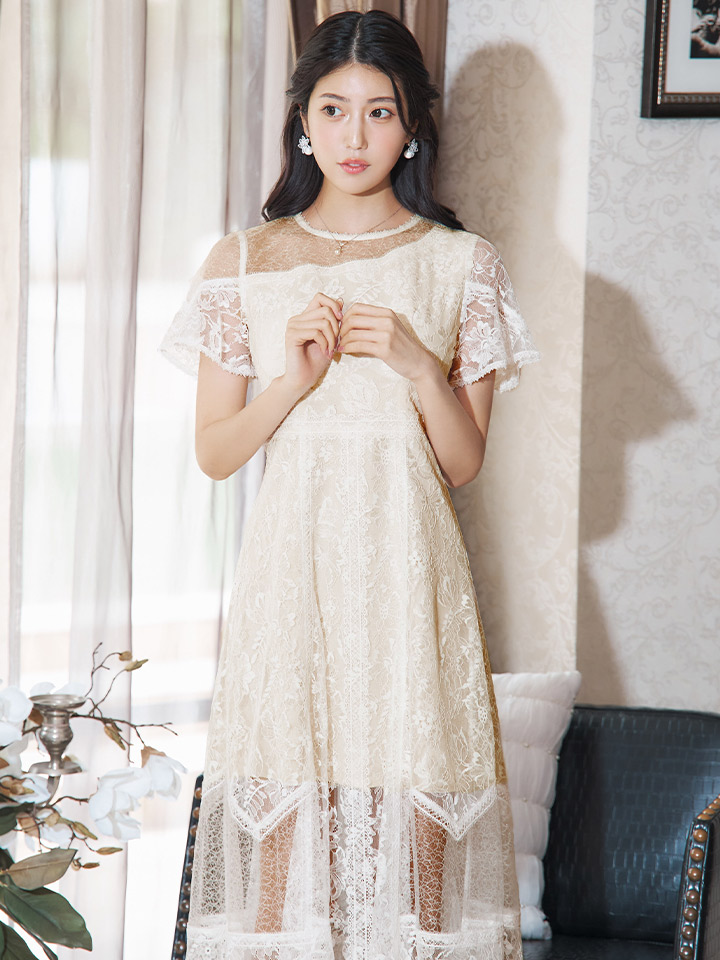 ボンポワン ワンピース6A ALINA ボンポワン ワンピース リバティ 美品 6A