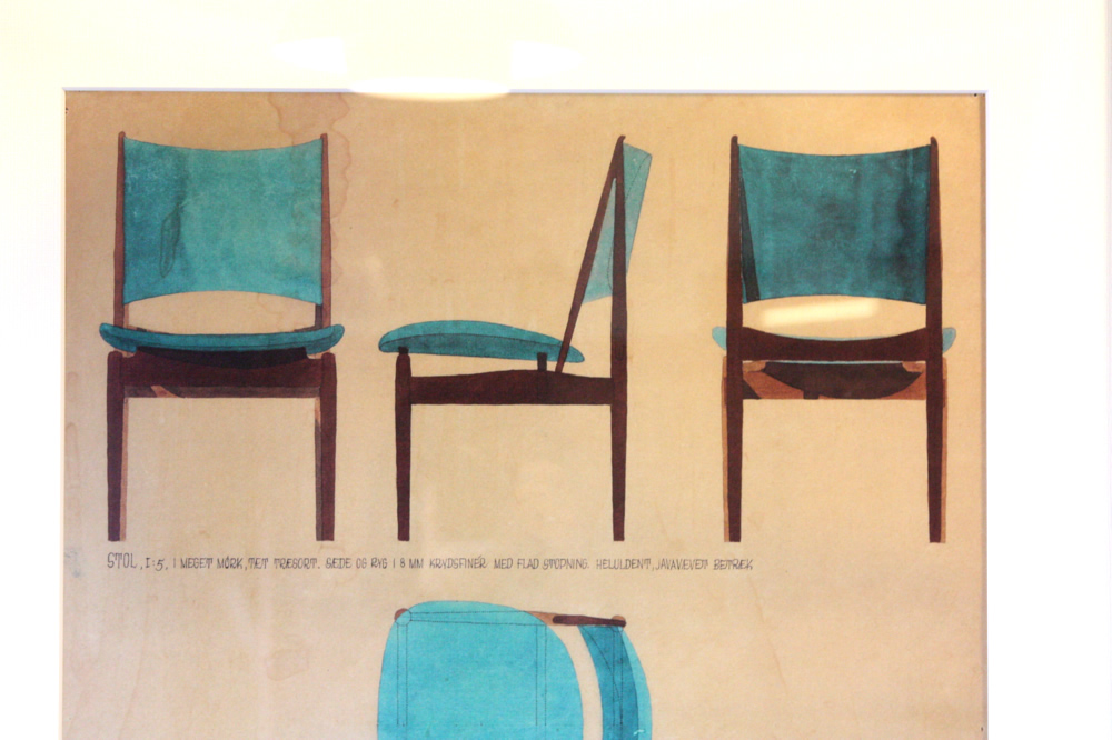 Finn Juhlフィンユール ポスター 額装 エジプシャンチェア、カップボード