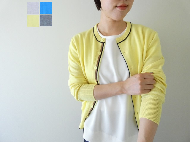 MACPHEE(マカフィー) 14Gプレーンウールクルーネックカーディガン(12