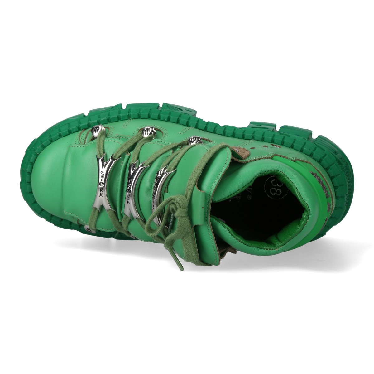 取り寄せ]M-106WALL-C9 / ライトグリーン / 厚底スニーカー / 本革