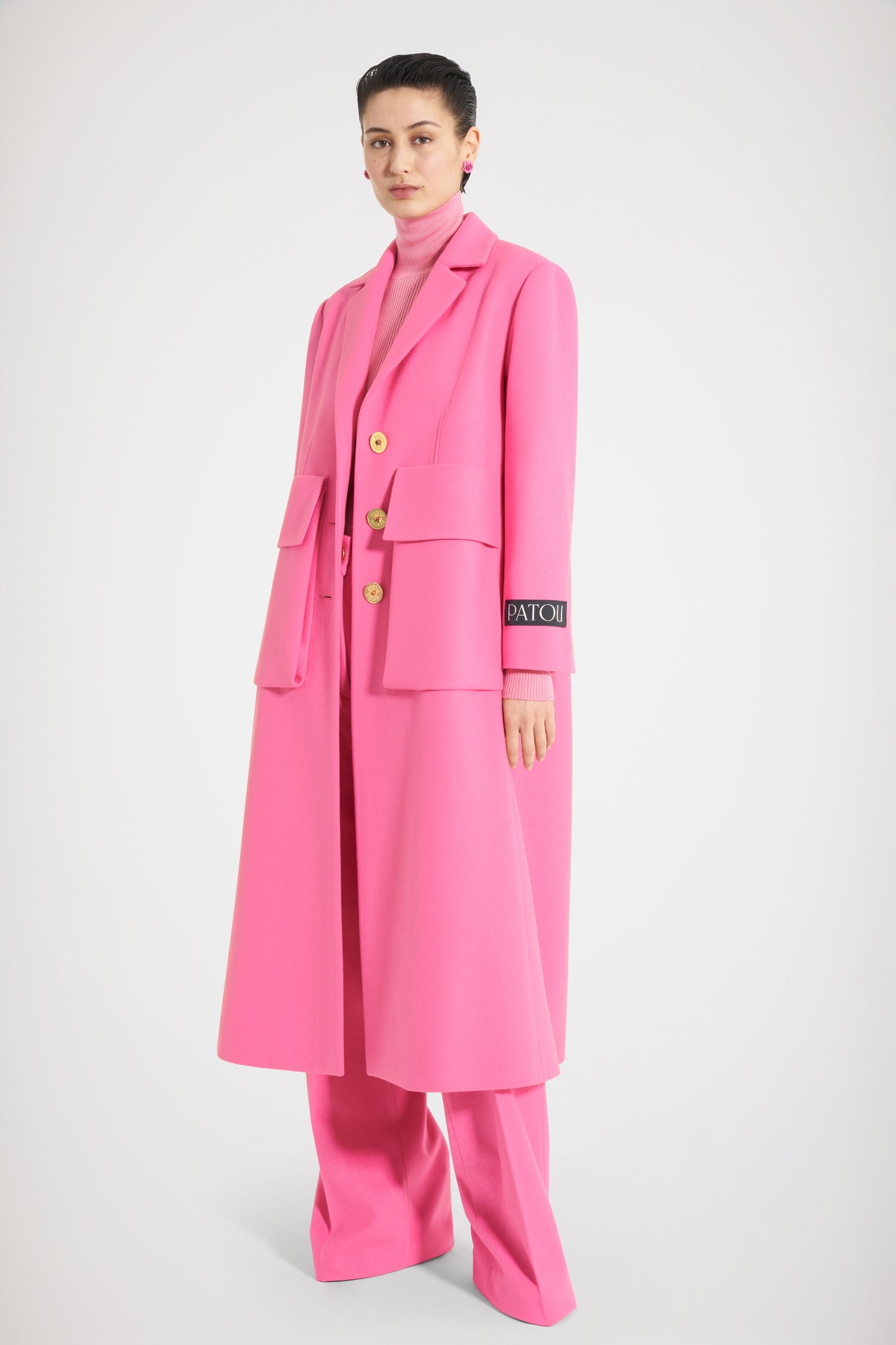 PATOU パトゥ ブークレコクーン ロングコート 34 Patou | ウール混