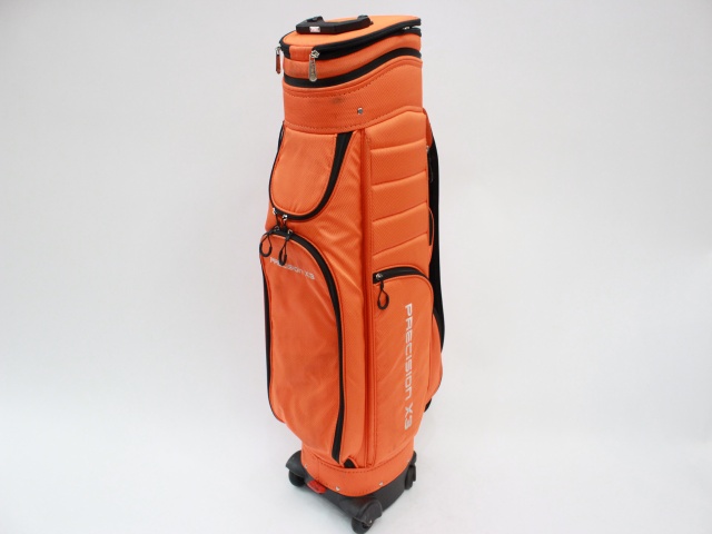 PRECISION X3 キャスター付 キャディバッグ オレンジ 中古 その他