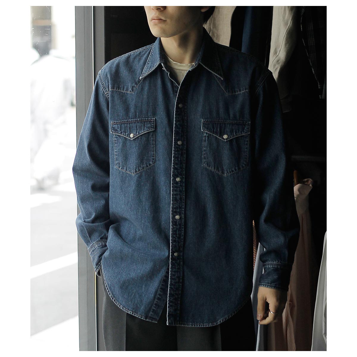 サルト SARTO ライト デニム ウエスタン シャツ LIGHT DENIM WESTERN