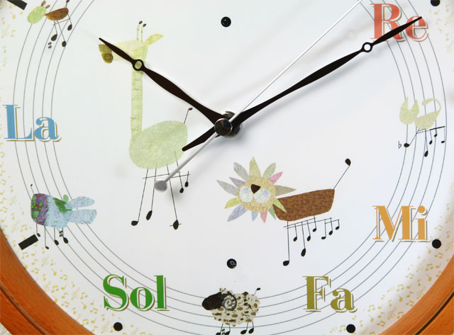 絶版品】音階時報時計 グランソルフェB1 《キッズルーム》 音楽雑貨