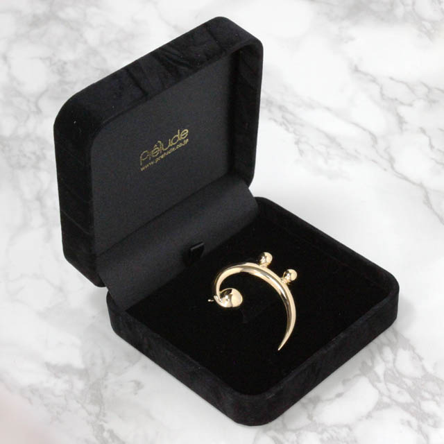 SV925 シルバー ブローチ 《ヘ音記号》 k24メッキ仕上 音楽雑貨