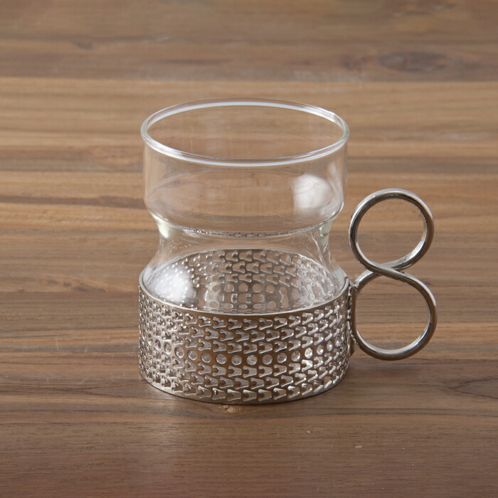 イッタラ ツァイッカ ステンレスホルダー付きグラス / iittala Tsaikka