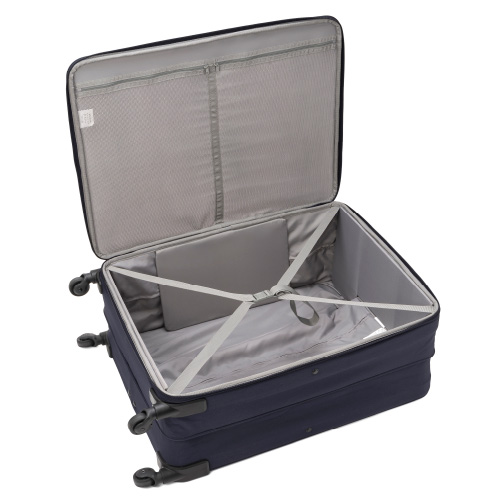 5-10泊] 無印 ソフトキャリーケース 81L ネイビー 4輪 MUJI /スーツ