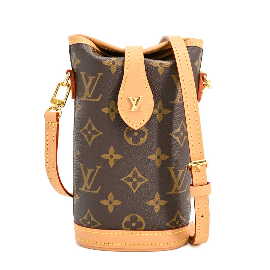 フォールドミーポーチ(約W14.5xH18xD6.5cm ブラウン): ブランドバッグ