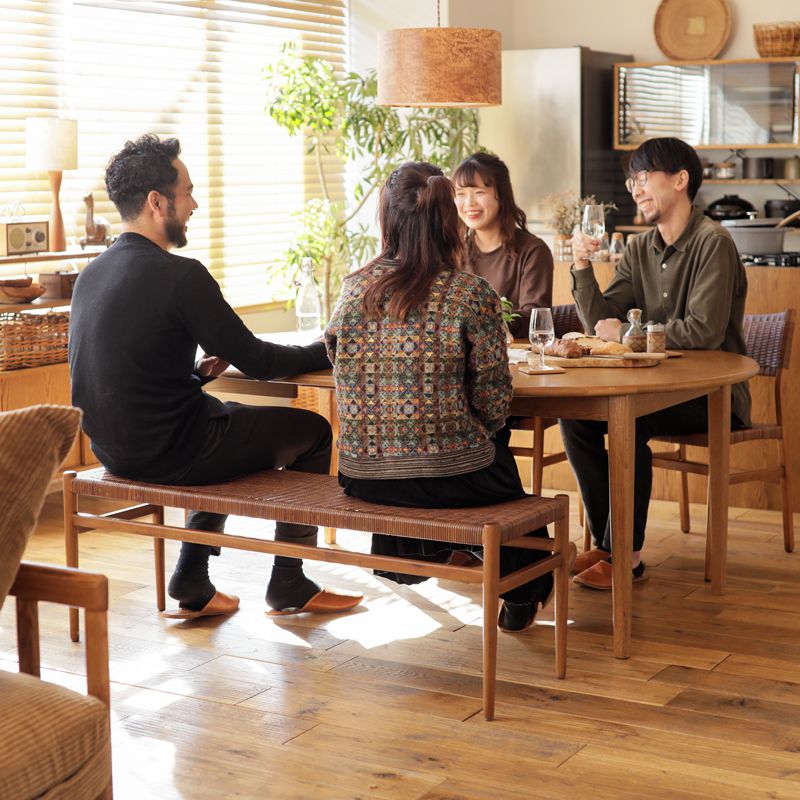 ダイニングベンチ WICKER／BR ｜家具・インテリア通販 Re:CENO(リセノ)