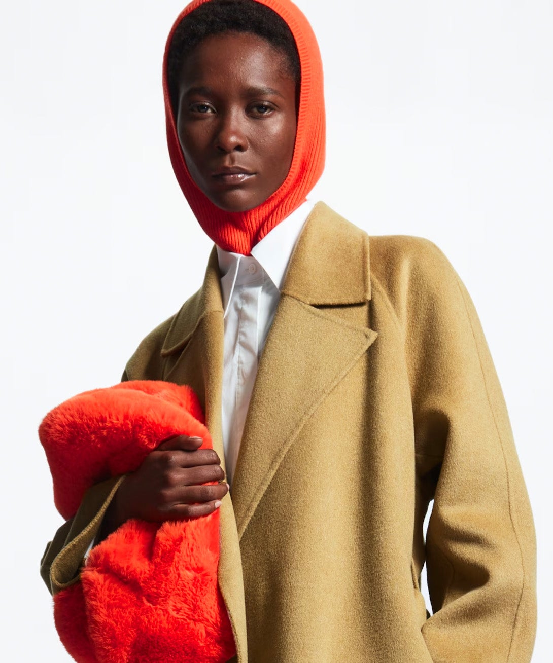 COS + RIBBED WOOL-CASHMERE BALACLAVA