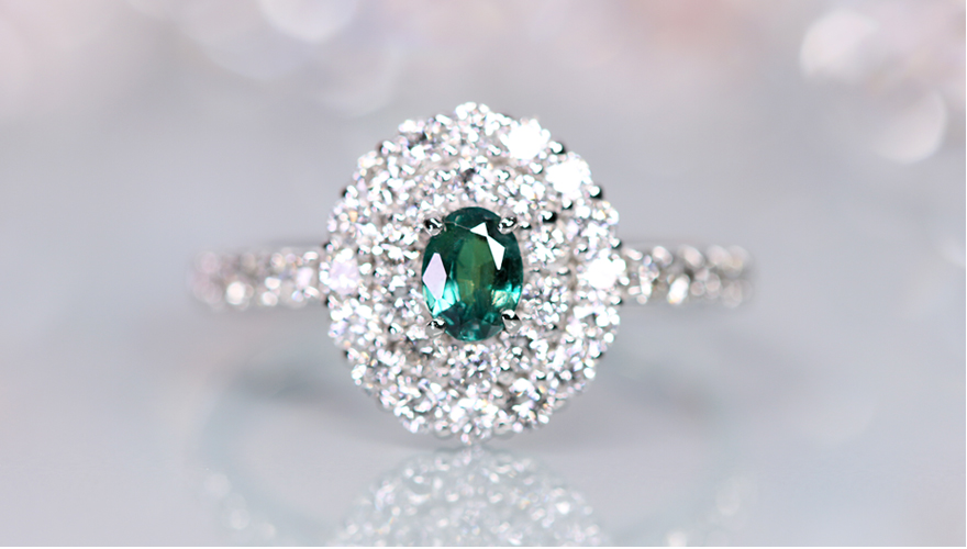 アレキサンドライトダイヤモンドリング12号計0.75カラット ブラジル産