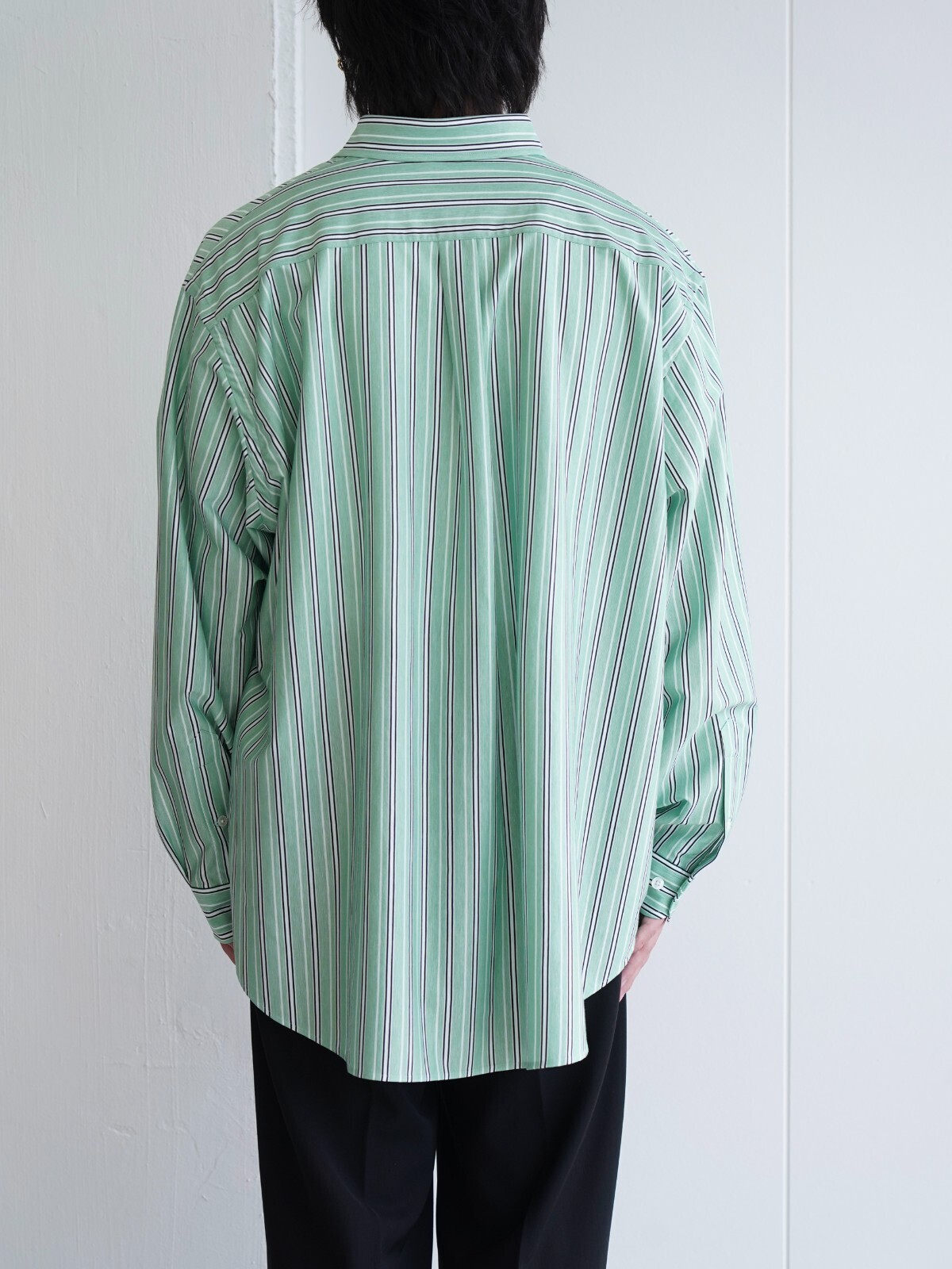 46G Atmosphere Stripe L/S Shirt - KANEMASA PHIL. WOMENS & MENS