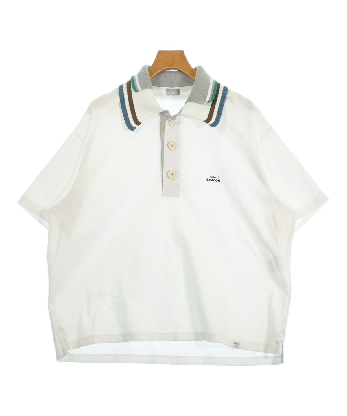 kolor/BEACON（カラービーコン）ポロシャツ 白 サイズ:1(S位) メンズ