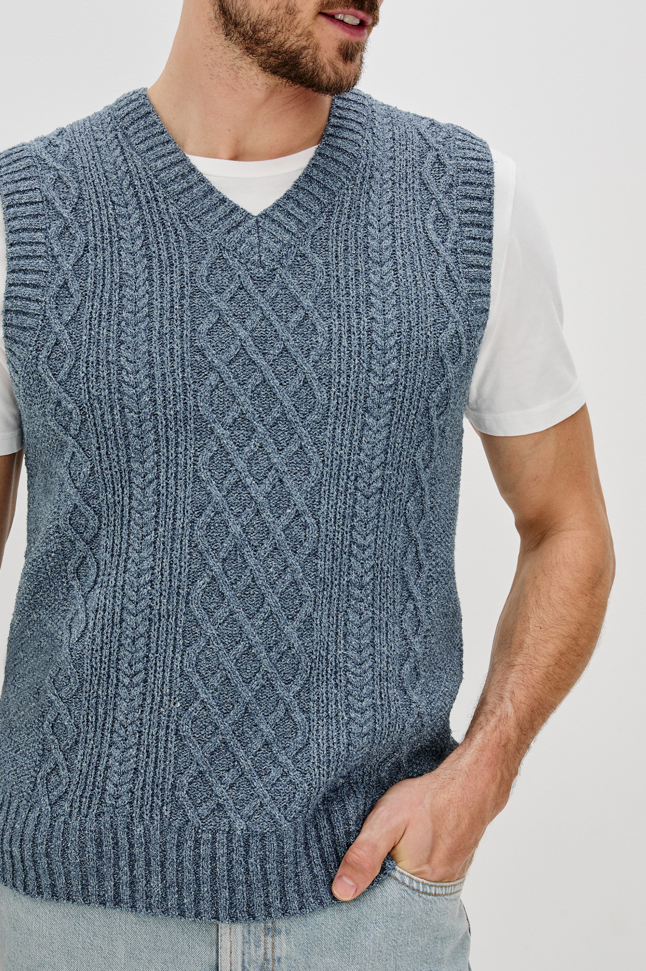 LEE VEST - AZURE MARL – Rails