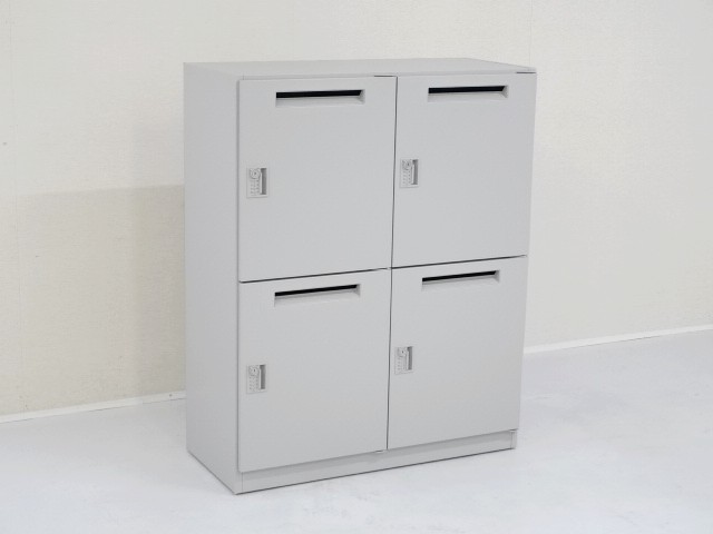 中古｜内田洋行｜4人用パーソナルメールロッカー（ダイヤル錠タイプ