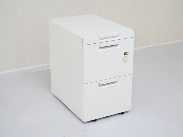 中古｜内田洋行｜スカエナ｜3段ワゴン（固定方式ダイヤル錠タイプ