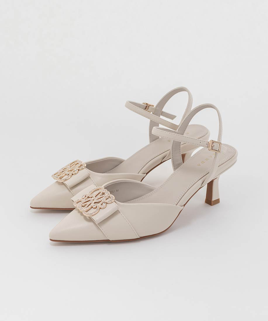 SALE】ビジューモノグラムパーツストラップパンプスRANDA公式サイト