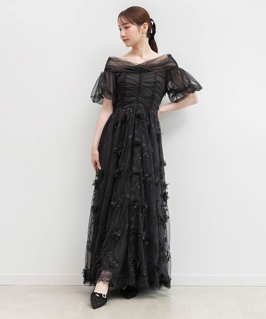 SALE】3Dフラワー刺繍オフショルワンピースRANDA公式サイト