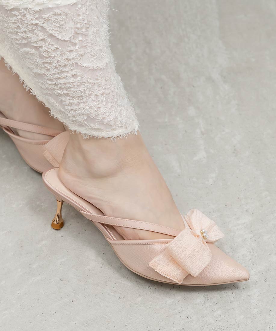 シアーリボンミュールパンプスRANDA公式サイト