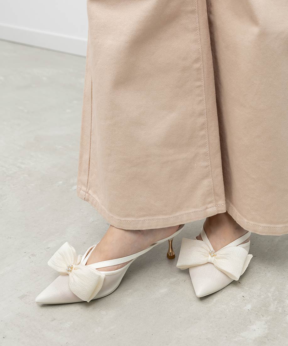 シアーリボンミュールパンプスRANDA公式サイト