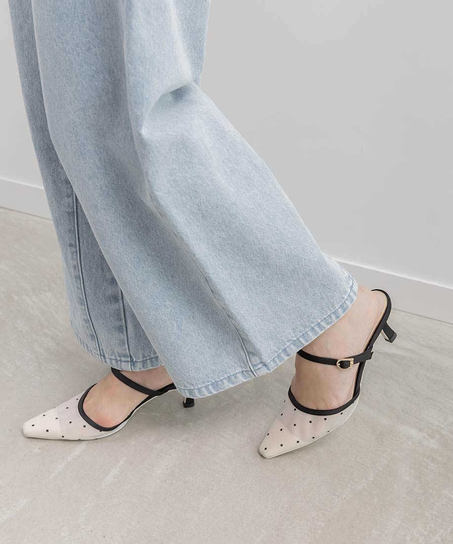 ビジューバックルシアーミュールパンプスRANDA公式サイト