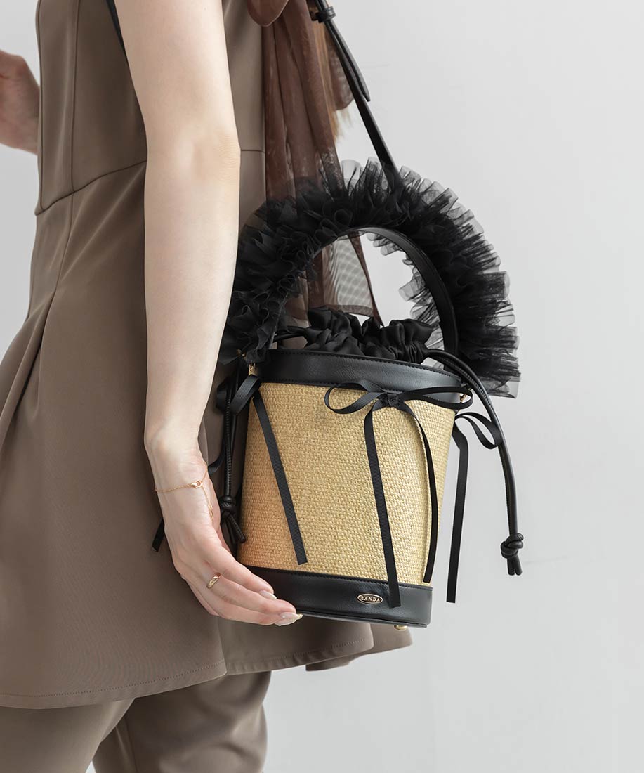 2WAYチュールフリルハンドルカゴバッグRANDA公式サイト