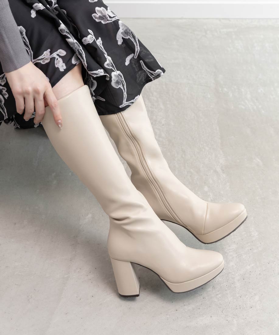 ストレッチ ラウンドトゥストームロングブーツRANDA公式サイト