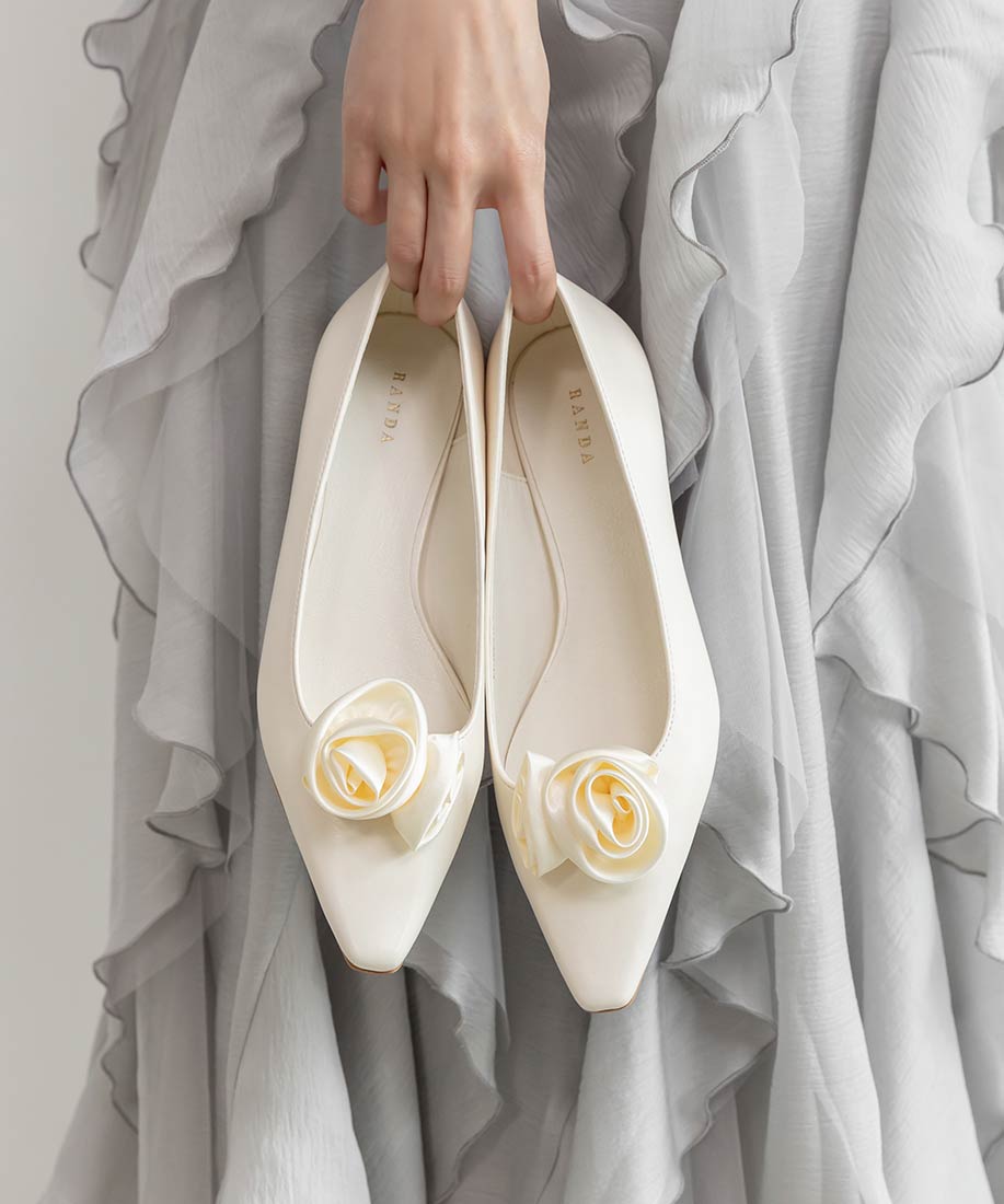 SALE】2WAY ローズモチーフフラットパンプスRANDA公式サイト