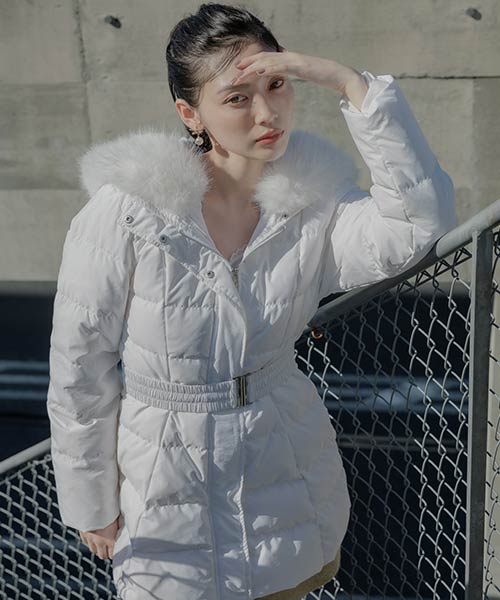 ゴムベルト付きウエストシェイプダウンコートRANDA公式サイト