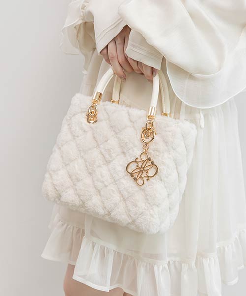 2WAY ファーキルティングハンドバッグRANDA公式サイト