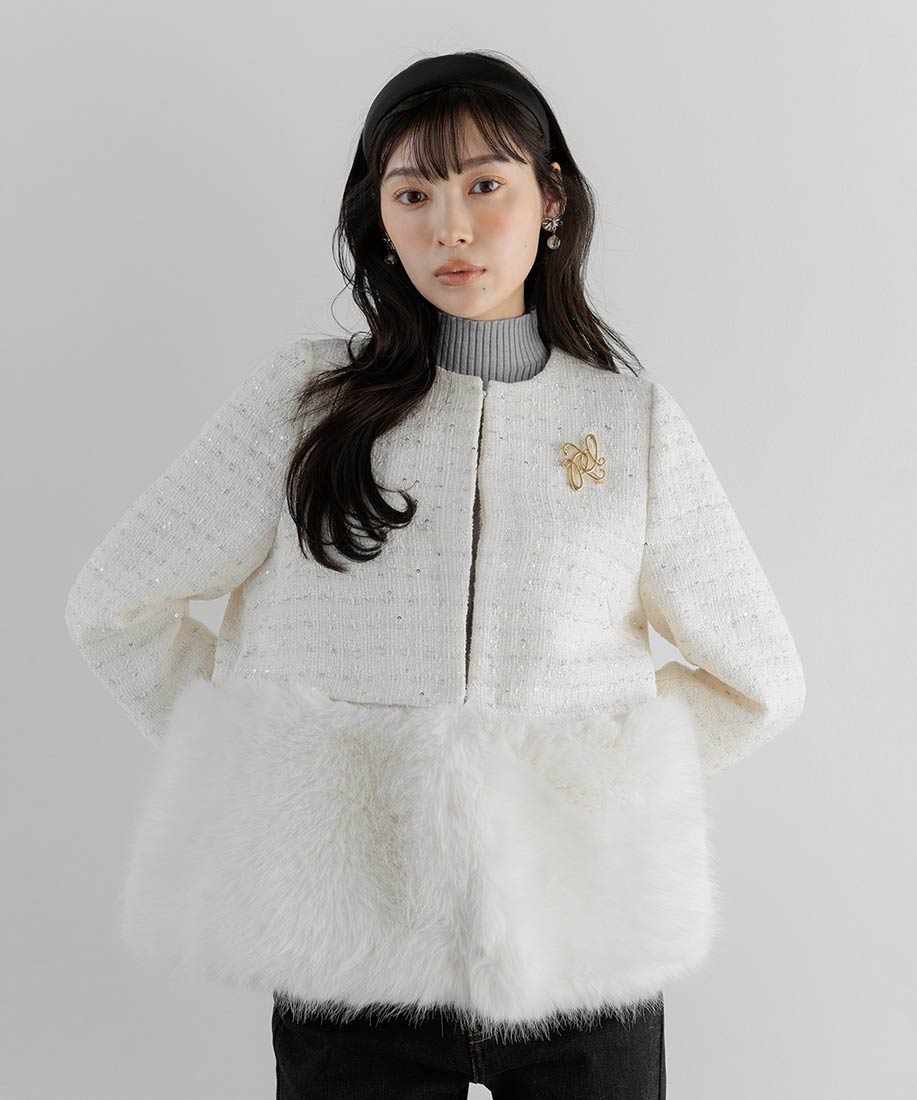 SALE】2WAY フェイクファーショートジャケットRANDA公式サイト