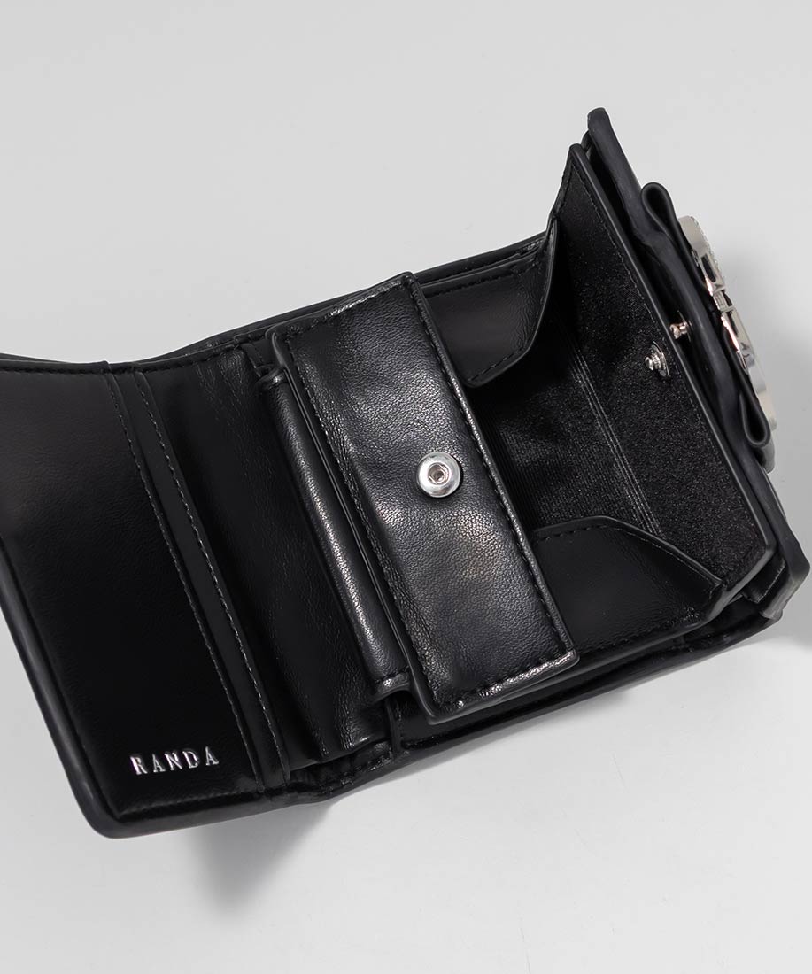 ビジューパーツキルティング三つ折りウォレットRANDA公式サイト