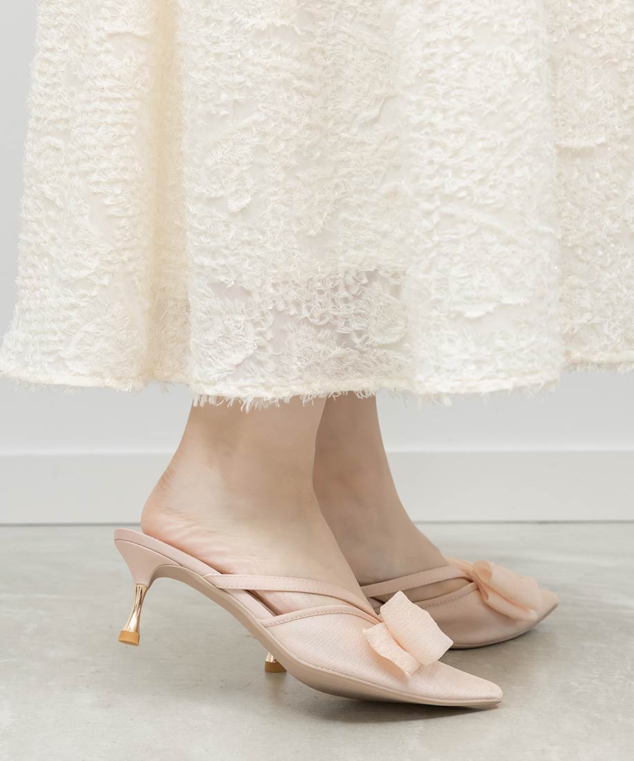 シアーリボンミュールパンプスRANDA公式サイト