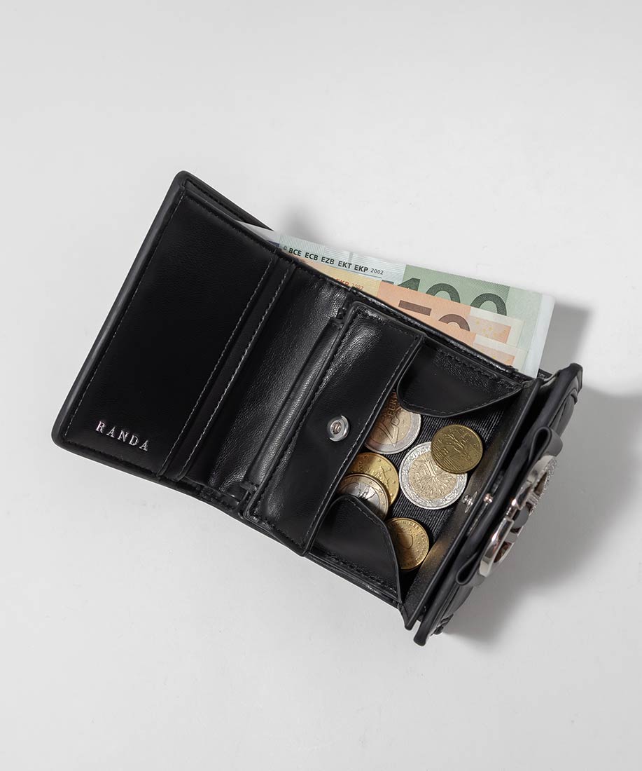 ビジューパーツキルティング三つ折りウォレットRANDA公式サイト