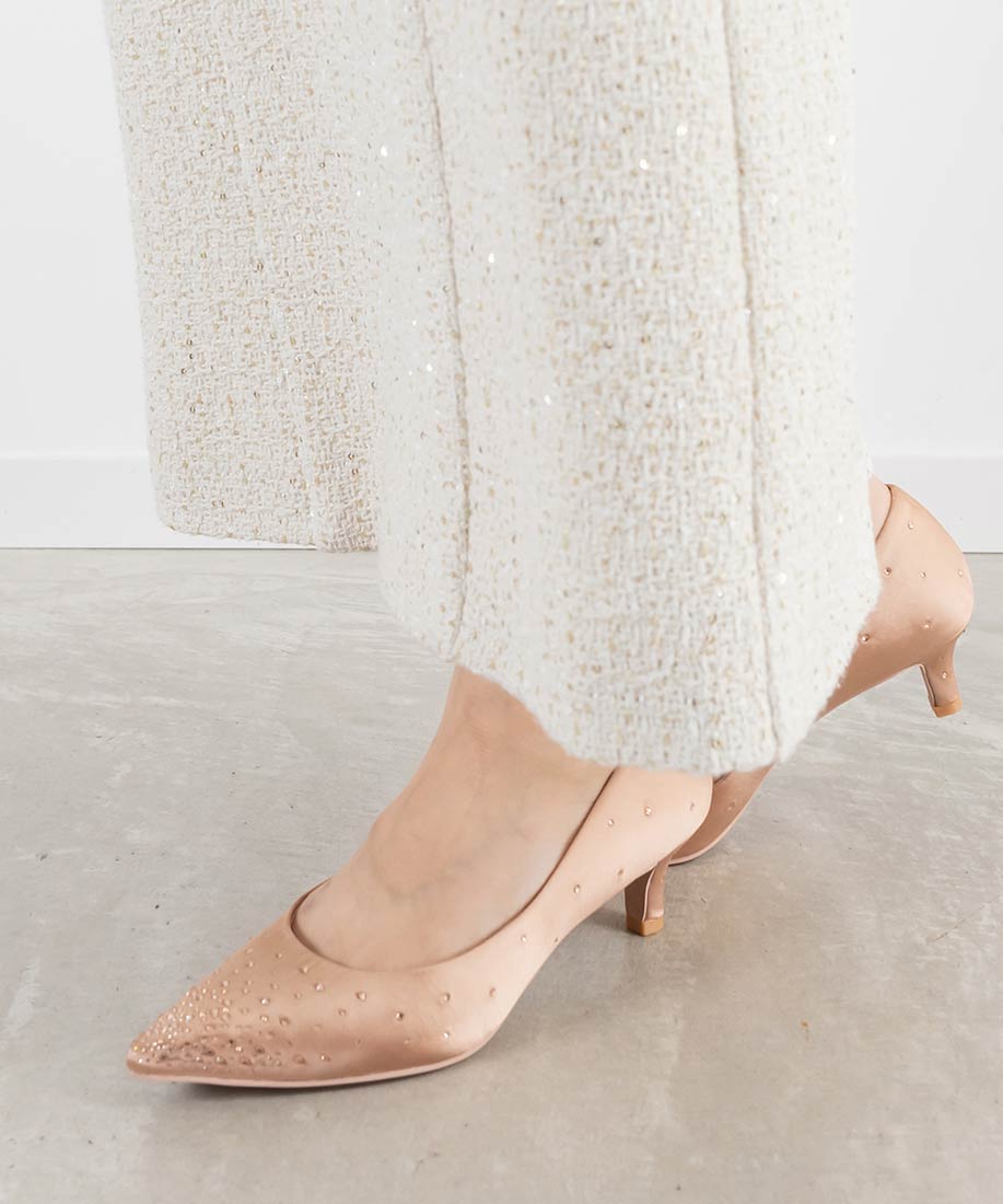 SALE】ストーンサテンヒールパンプスRANDA公式サイト