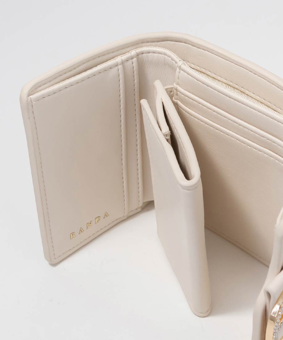 ビジューパーツキルティング三つ折りウォレットRANDA公式サイト