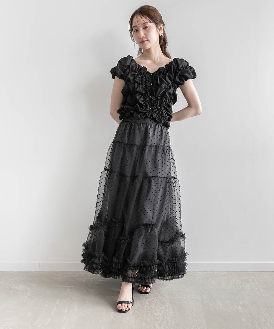 チュールフリルティアードスカートRANDA公式サイト