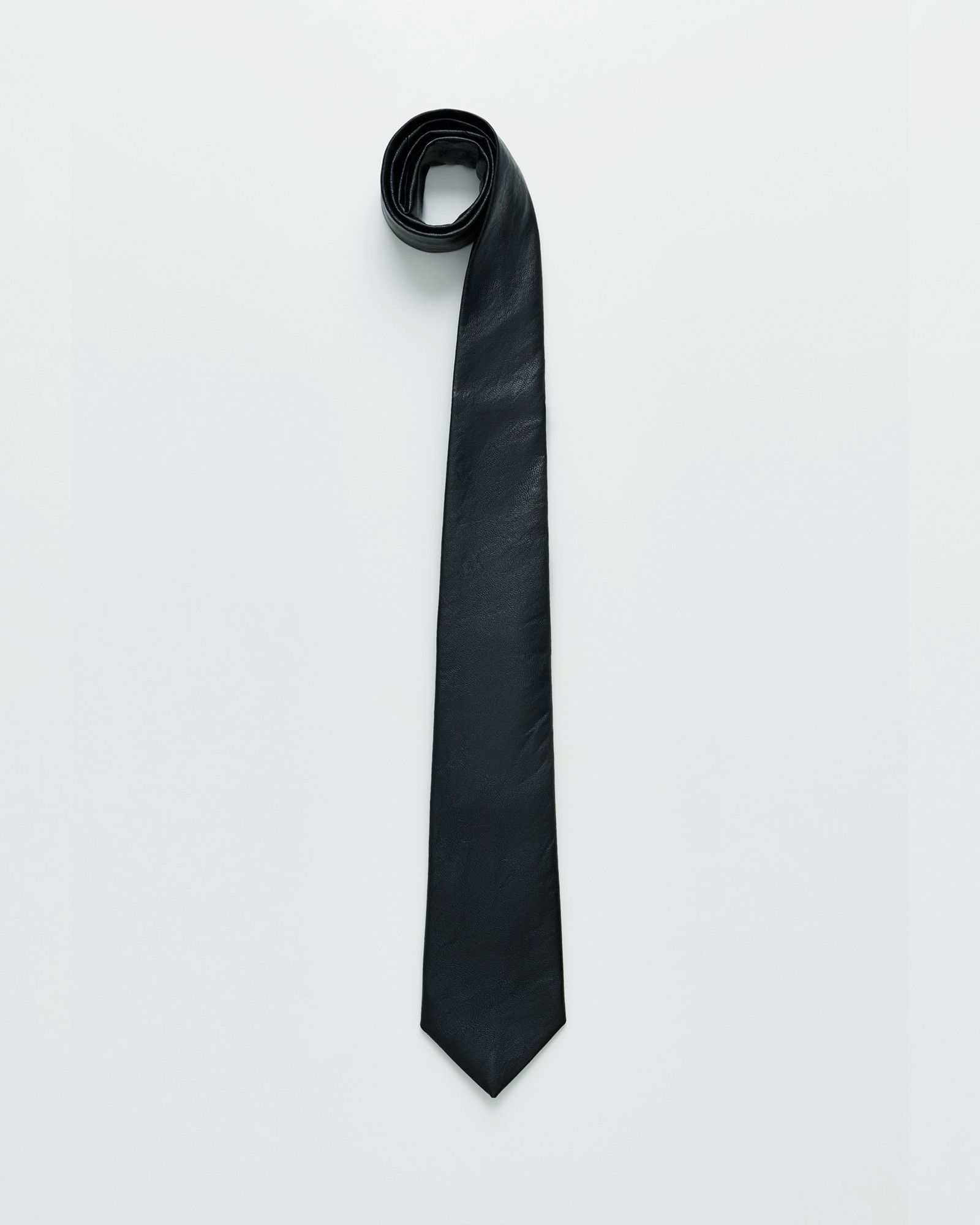 OUR LEGACY - TIE Black Real Fake Leather | River
