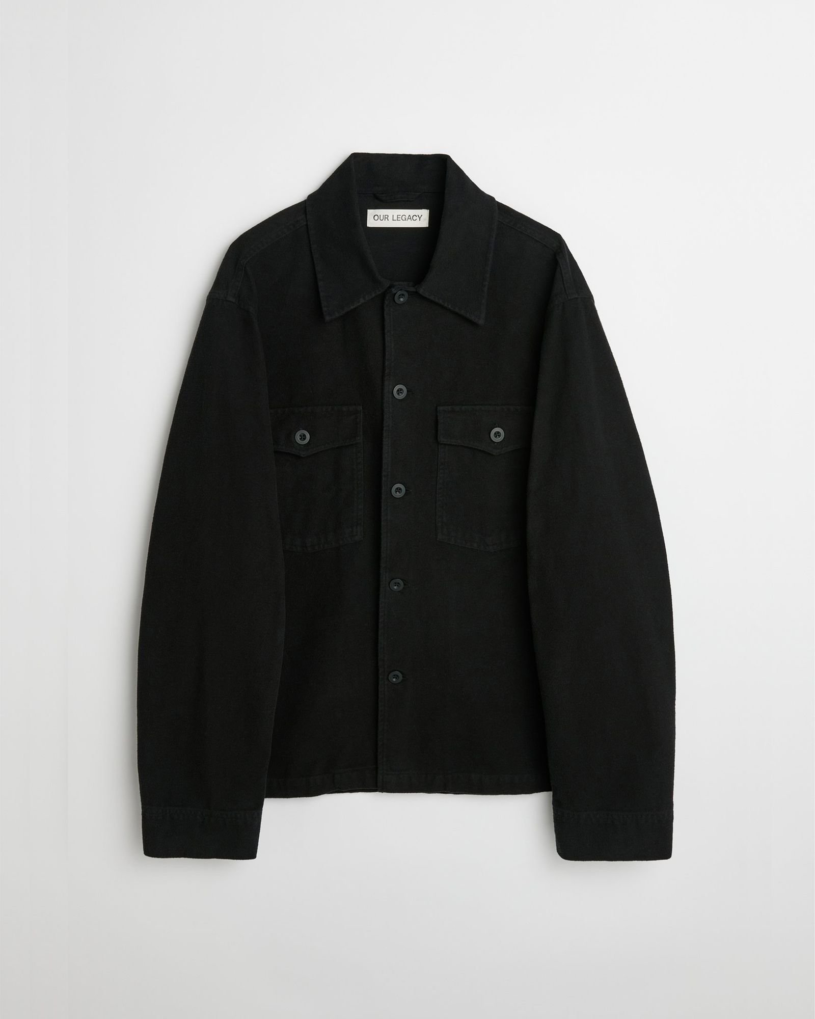 OUR LEGACY - EVENING COACH JACKET Black Brushed Cotton | River