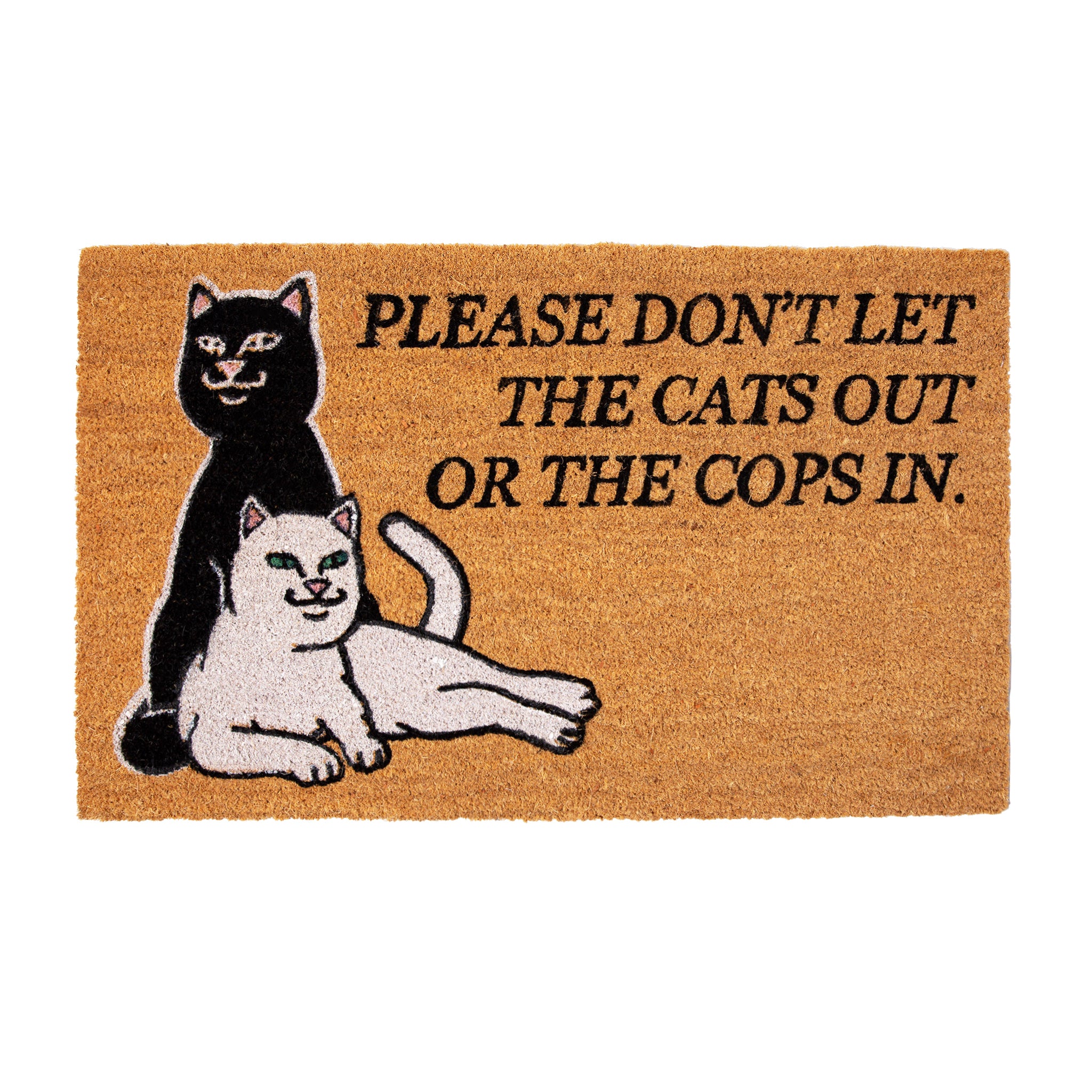 Don't Let The Cops In Door Mat (Brown) - Ripndip – RIPNDIP