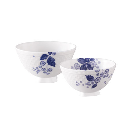 ストロベリー ブルーム インディゴ 夫婦茶碗(ライスボウル M&L