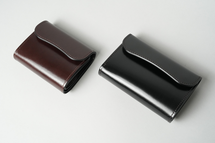 小型三つ折り財布・サドルプルアップ/ENO 中型三つ折り財布・サドル