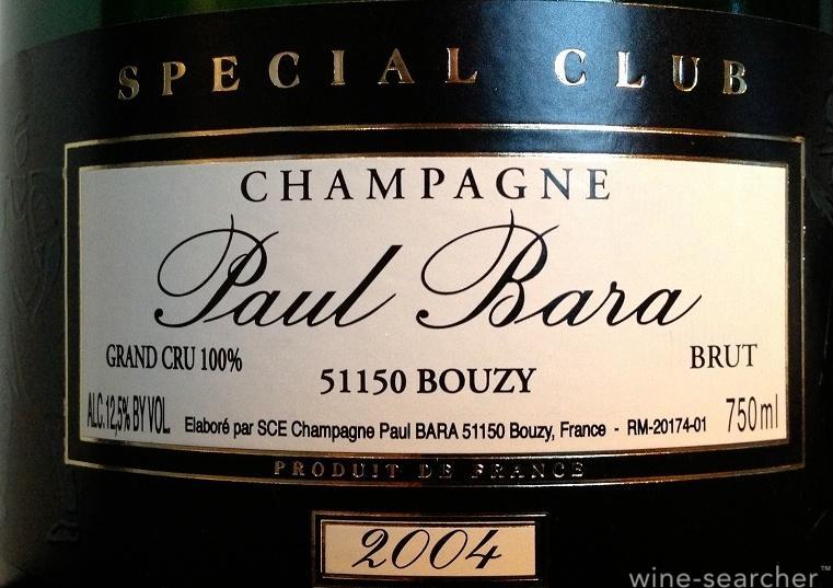 2004 Paul Bara Special Club Blanc de Noirs Brut, Champagne, France