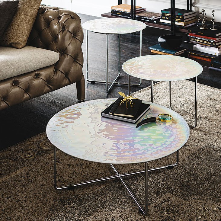 Cattelan Italia Vinyl Coffee Table | Glass | Living Room Furniture