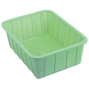 UCHIDASウチダス角カゴ浅型 大 クリア 透明 K5412C: 日用品