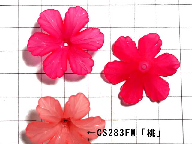 CS284FM アクリルフラワー 32mm 紅 2個セット