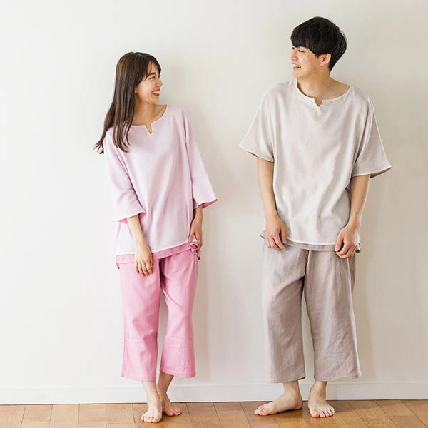 和晒（わさらし） 2枚重ねガーゼパジャマ レディース: パジャマ｜東洋