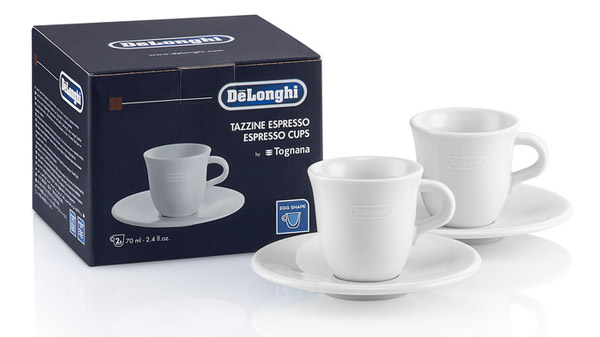 デロンギ オリジナル エスプレッソ カップ＆ソーサ― 2客セット 70ml