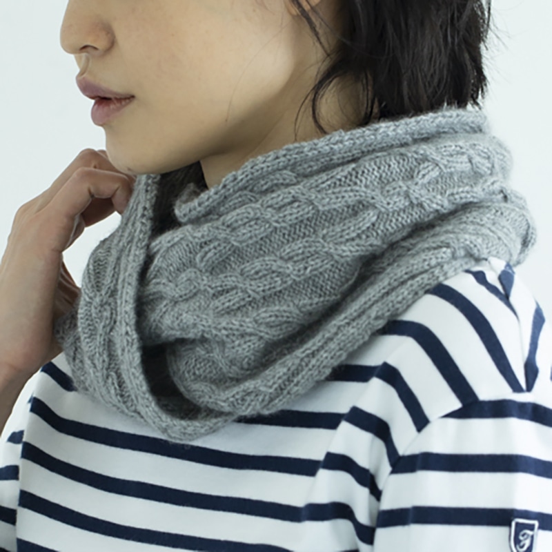 レシピ〉カシミヤ2本どり、ライトグレーのスヌード: レシピ｜手づくり