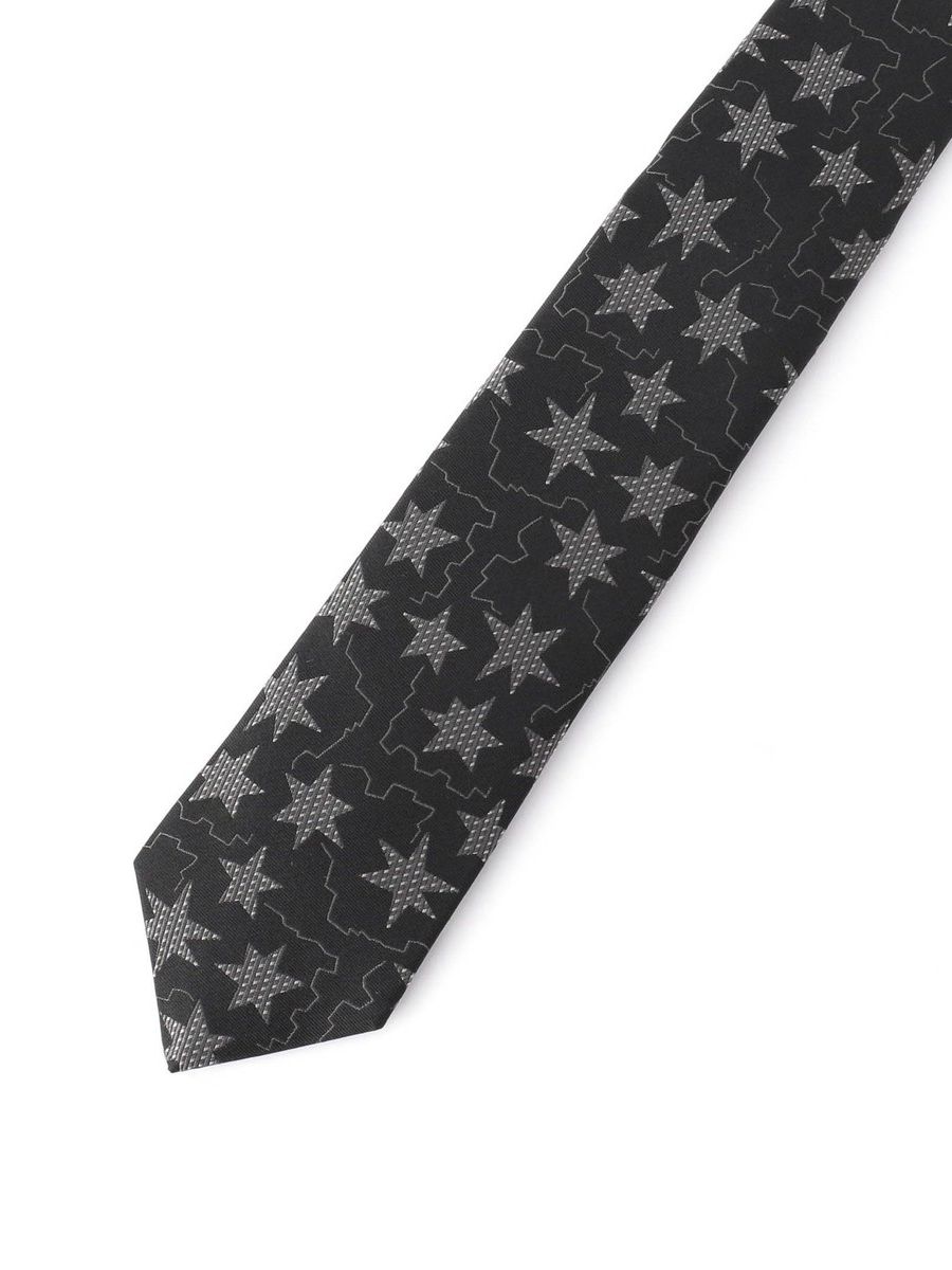 NICOLE - スタージャカード SILKナローネクタイ / ブラック 【MONSIEUR